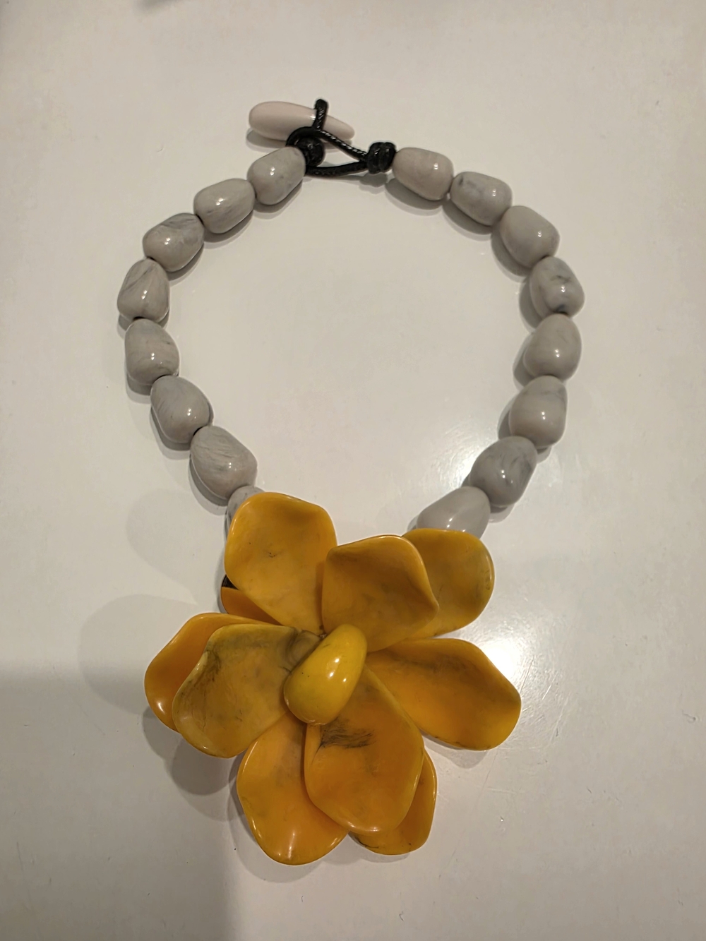 Yellow Flower Pendant Statement Necklace - Women Jewelry